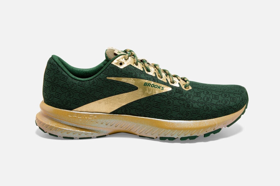 Brooks Women's Launch 7 Road Running Shoes Green/Gold KTLH-85916